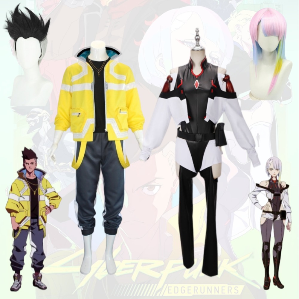 Cosplay Wig Colored - Cyberpunk: Edgerunners David Lucy Cosplay Costume