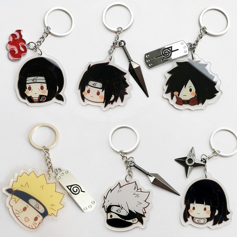 Rare Anime Merchandise - Anime Naruto Action Figures Acrylic Keychain