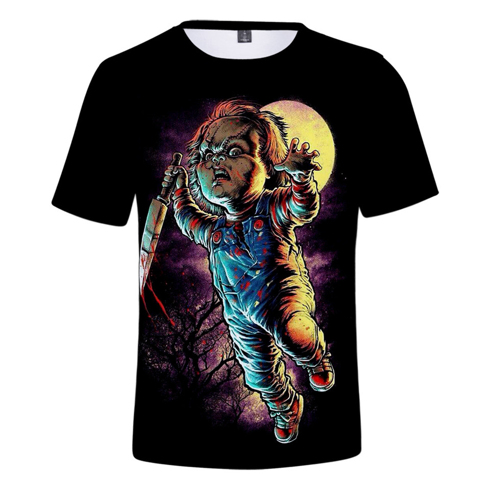 Horror Movie Chucky Men t shir - Anime Merchandise Men recension och pris