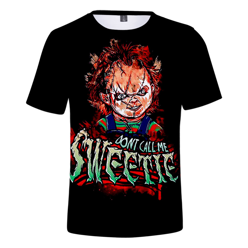 Horror Movie Chucky Men t shir - Anime Merchandise Men recension och pris